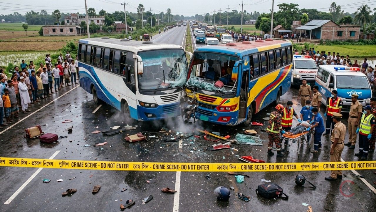 সিলেটে দুই বাসের সংঘর্ষে নিহত ৮