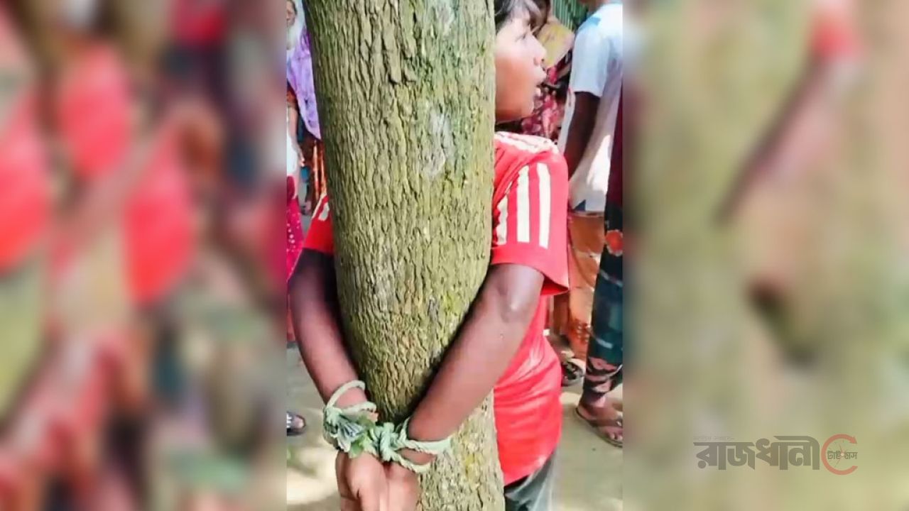 মোবাইল চুরির অভিযোগে কিশোরকে গাছে বেঁধে নির্যাতন, নখ তুলে ফেলার হুমকি